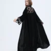 Black Polka Sleeve Abaya