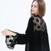 Black Polka Sleeve Abaya