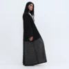 Black Lace Hem Abaya