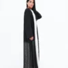 Black Lace Hem Abaya