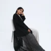 Black Lace Hem Abaya