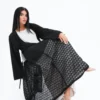 Black Lace Hem Abaya