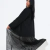 Black Lace Hem Abaya