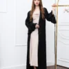 Black Poly Crepe Abaya