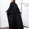 Black Poly Crepe Abaya