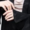 Black Poly Crepe Abaya