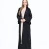 Black Poly Crepe Abaya
