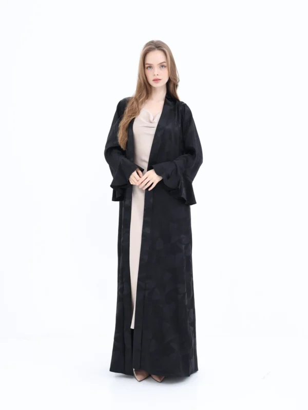 Black Poly Crepe Abaya