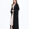 Black Poly Crepe Abaya