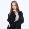 Black Poly Crepe Abaya
